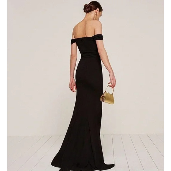 REFORMATION Gardner Off The Shoulder Maxi Dress Sweetheart Long Formal Gown - Picture 4 of 16